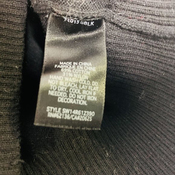 Guess Los Angeles sweater bling spellout logo black cotton nylon small women - Picture 5 of 7